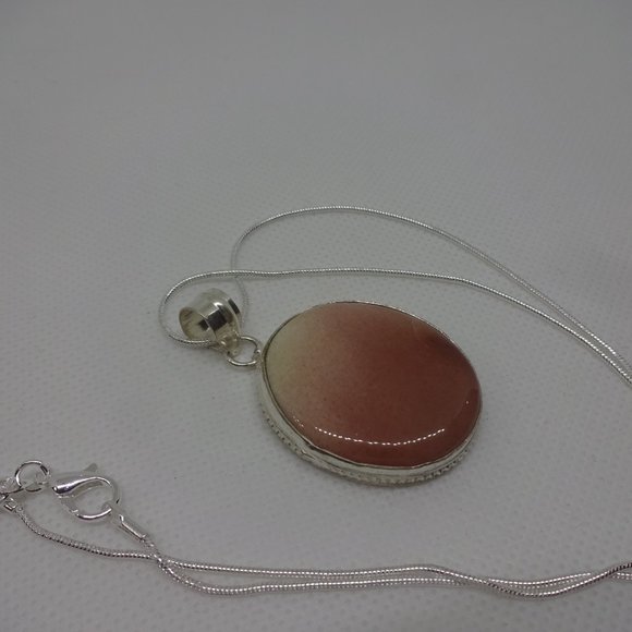 Graceful "MOOKAITE JASPER" Handmade Sterling Pendant on a 18" Chain #407 - Picture 3 of 3